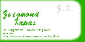 zsigmond kapas business card