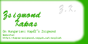 zsigmond kapas business card